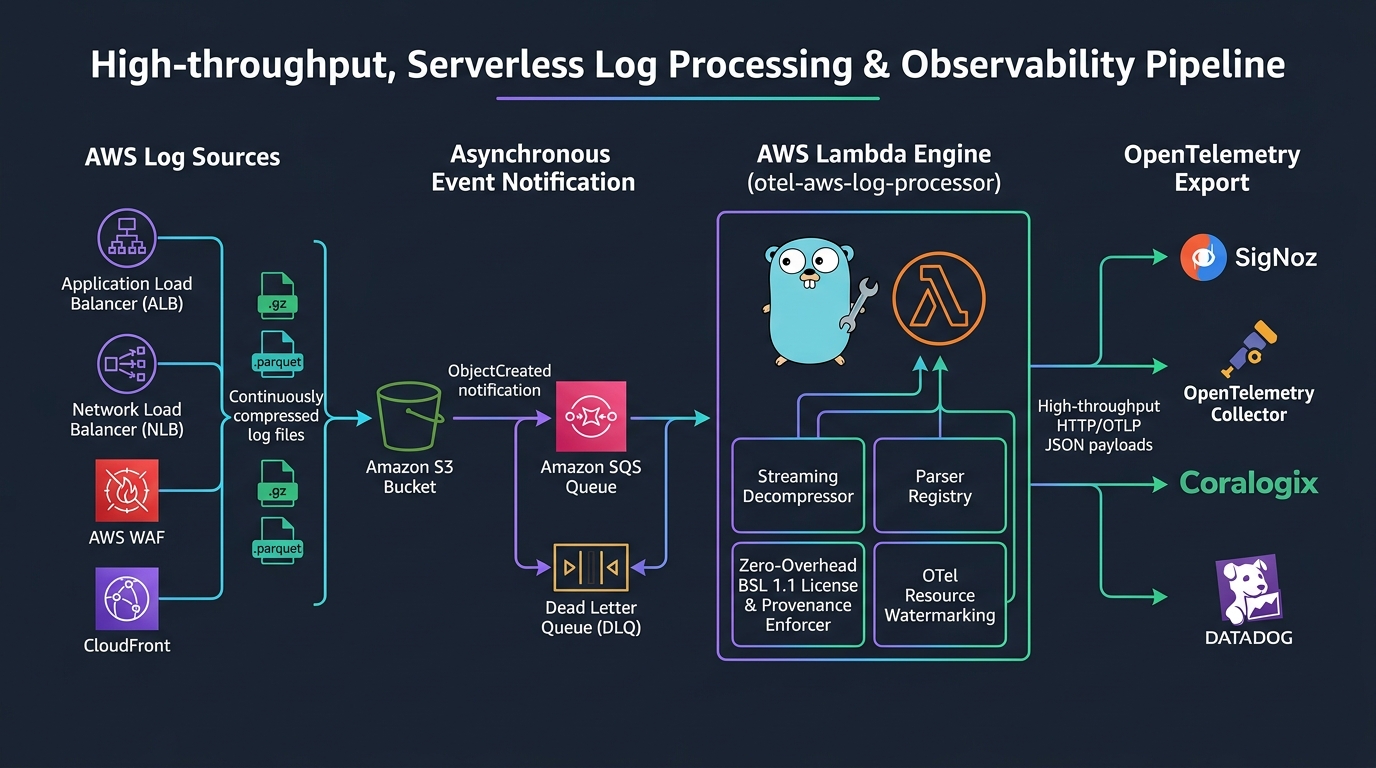 High-throughput Serverless Log Processing & Observability Pipeline